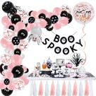 Kit de arco de balões de Halloween 82 unidades de látex Mylar para decoração de festas