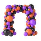 Kit de arco de balões de Halloween LYVEEF 96 unidades preto/laranja/roxo