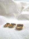 Kit de argolas com zircônias Crown - Banhado a Ouro