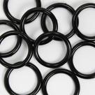 Kit De Argolas Plásticas Com 50 Unidades Preta 4cm Para Artesanato