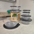 Kit de Armazenamento Tupperware 7 Peças Design Preto Kit de Armazenamento Tupperware 7 Peças Design Preto