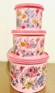 Kit de Armazenamento Tupperware Rosa 3 peças