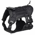 Kit de Arnês Tático Preto para Cães de Médio Porte