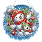 Kit de arte com diamantes JJFox, decoração de grinalda de boneco de neve de Natal