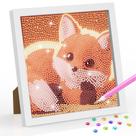 Kit de Arte com Diamantes SENQAO Raposa para Crianças 18 x 18 cm com Moldura Kit de Arte com Diamantes SENQAO Raposa para Crianças 18 x 18 cm com Moldura