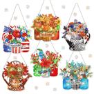 Kit de Arte con Diamantes Chitidr 6 Pzs Adornos Florales Estacionales