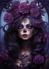 Kit de arte Diamond Skull Girl Round Full Drill 30x40cm Kit de arte Diamond Skull Girl Round Full Drill 30x40cm