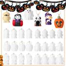 Kit de arte e artesanato Glimin, 24 peças de estatuetas de cerâmica de Halloween Kit de arte e artesanato Glimin, 24 peças de estatuetas de cerâmica de Halloween