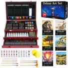Kit de Arte HEYMYLUV 196 Peças - Com Bloco de Desenho, Tintas e Telas