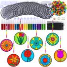 Kit de arte Spring Flower Suncatchers Winlyn 24 para crianças