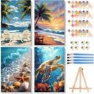 Kit de arte xackcme Sea Turtle Paint by Numbers, conjunto de 20x30 cm