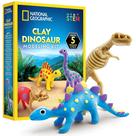 Kit de artes e ofícios de dinossauros em argila National Geographic com 5 argilas