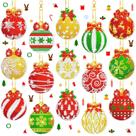 Kit de artesanato artístico BBTO 15 peças de enfeites de pintura de diamantes de Natal