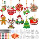 Kit de artesanato artístico Beeveer Xmas 30 conjuntos Suncatcher 9 cm Kit de artesanato artístico Beeveer Xmas 30 conjuntos Suncatcher 9 cm