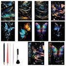 Kit de artesanato artístico Georgie Porgy Glow Dark Scratch Paper Scratch Set A4