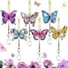 Kit de artesanato artístico JeCuik, kit de pintura de diamante borboleta de 6 peças