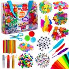 Kit de artesanato Blue Squid, mais de 2000 unidades para crianças de 3 a 9 anos com bolsa de armazenamento