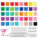 Kit de artesanato Caydo Lanyard String com 40 rolos de corda Gimp