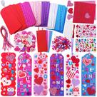 Kit de artesanato de marcadores de espuma Winlyn Valentine DIY com adesivos