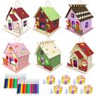 Kit de artesanato de Natal Cinrobiye DIY Wooden House 12,7 cm