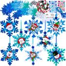 Kit de artesanato de Natal Winlyn 24 conjuntos de enfeites de floco de neve