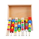 Kit de artesanato DIY Wooden Skewer Bead Toy para crianças - Learning