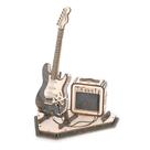 Kit de artesanato em madeira para guitarra elétrica 3D Puzzle ROKR para adultos