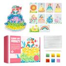 Kit de artesanato em papel AIIONP Fabric Art Frenzy para meninas de 3 a 8 anos Kit de artesanato em papel AIIONP Fabric Art Frenzy para meninas de 3 a 8 anos