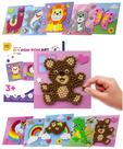 Kit de artesanato Little Jupiter DIY Pom Pom Art para crianças de 3 a 5 anos