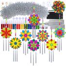 Kit de artesanato Lotus Flower Suncatcher Wind Chimes para crianças