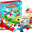 Kit de artesanato para aeronaves de madeira Klever Kits 4 DIY com pintura 6-12y