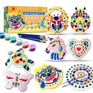 Kit de artesanato para pintura Stepping Stones EggSun com 8 unidades para crianças