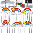 Kit de artesanato Rainbow Suncatchers Winlyn com tinta para crianças, 24 conjuntos