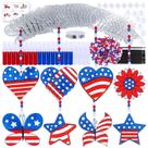 Kit de artesanato Winlyn Patriotic Suncatchers Ornaments 4 de julho