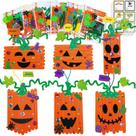 Kit de artesanato Winlyn Pumpkin Ornament Halloween Kids com 24 conjuntos