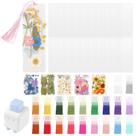 Kit de Artesanato WSICSE 326 Peças Conjunto de Marcadores de Página com Flores Secas Laminadas Kit de Artesanato WSICSE 326 Peças Conjunto de Marcadores de Página com Flores Secas Laminadas