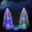 Kit de árvore de Natal em acrílico 3D com mudança de cor completa