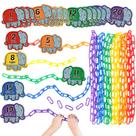 Kit de atividades Aizweb C-Clips Hooks Plastic Chain Links 240 unidades