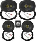 Kit de atualização de alto-falante KICKER CS Series 6X9 e 6,5" para Nissan Frontier 2022-2024