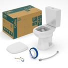 Kit de Bacia com Caixa Acoplada 3/6L e Itens de Instalação City Celite Cinza/Prata Kit de Bacia com Caixa Acoplada 3/6L e Itens de Instalação City Celite Cinza/Prata