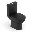 Kit de Bacia com Caixa Acoplada com Assento Termofixo e Itens de Instalação Smart Celite Preto/Matte Black Kit de Bacia com Caixa Acoplada com Assento Termofixo e Itens de Instalação Smart Celite Preto/Matte Black