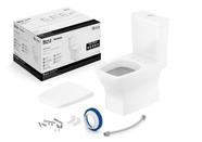 Kit de Bacia com Caixa Assento PP com Queda Amortecida e Complementos de Instalação Boss Roca Branco Kit de Bacia com Caixa Assento PP com Queda Amortecida e Complementos de Instalação Boss Roca Branco