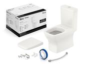 Kit de Bacia com Caixa Assento Termofixo com Queda Amortecida e Complementos de Instalação Boss Roca