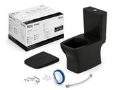 Kit de Bacia com Caixa Assento Termofixo com Queda Amortecida e Complementos de Instalação Boss Roca Kit de Bacia com Caixa Assento Termofixo com Queda Amortecida e Complementos de Instalação Boss Roca