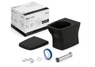 Kit de Bacia Convencional Assento Termofixo com Queda Amortecida e Complementos de Instalação Boss Roca Preto/Matte Black Kit de Bacia Convencional Assento Termofixo com Queda Amortecida e Complementos de Instalação Boss Roca Preto/Matte Black