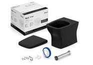 Kit de Bacia Convencional Assento Termofixo com Queda Amortecida e Complementos de Instalação Boss Roca