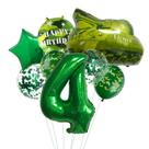 Kit de balão com tema de camuflagem de tanque militar, 8 unidades para o 4º nascimento