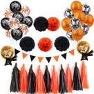 Kit de balão de confete em folha de látex, 38 unidades com borlas para H Party