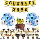 Kit de balão de festa Congratsgrad Blue com confete de látex, 48 unidades