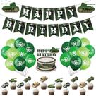 Kit de balão de látex de camuflagem 32 unidades para festa com banner